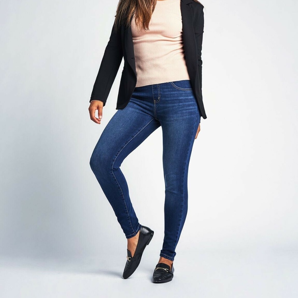 Betabrand Yoga Denim Skinny Jeans Dark Vintage Wash Size Small